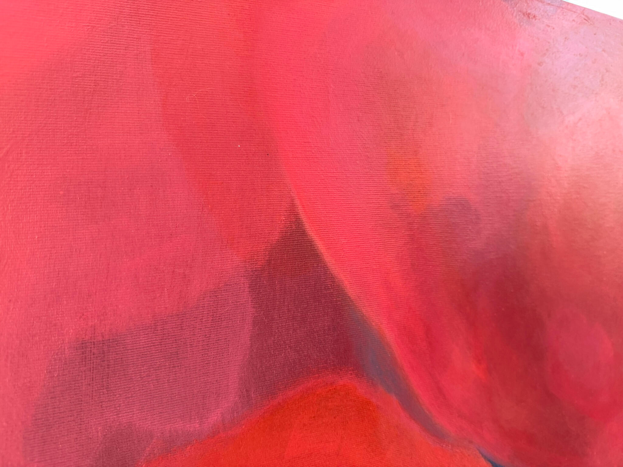 Original close-up of the layered pink, violet and coral-red paint in A Space of My Own.